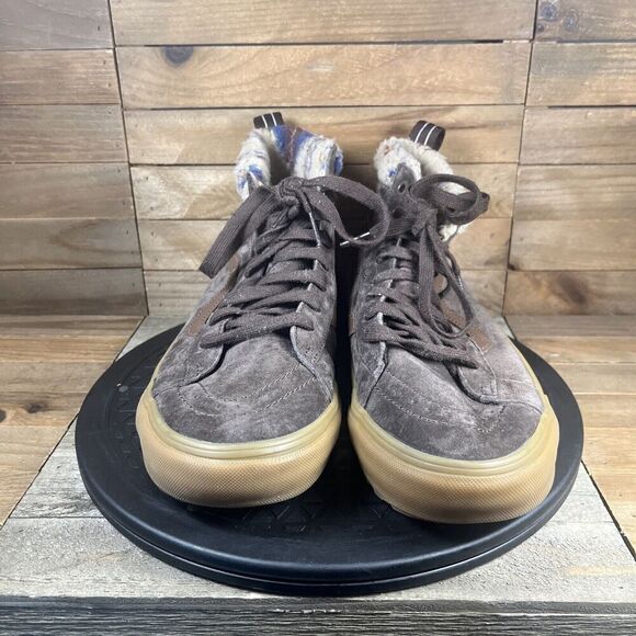 Vans Mens Size US 8 SK8-Hi MTE-1 Brown Gum Sherpa Lace Up Sneakers Casual Shoes - Picture 2 of 10